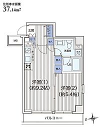 ライブコート大鳥居 1LDKの間取図画像