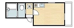 クミハウス上野 1階ワンルームの間取り