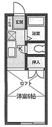 メゾンK ワンルームの間取図画像