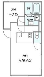 trias461 1LDKの間取図画像