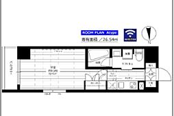 ステージグランデ亀戸アジールコート 1Kの間取図画像
