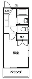 アバン茅ヶ崎 1Kの間取図画像