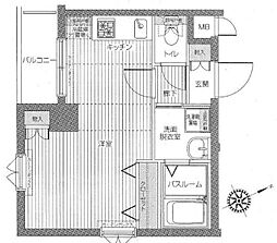 フェニックス吉祥寺アヴァンティーク ワンルームの間取図画像