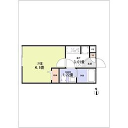 (仮称)草加市瀬崎新築アパート 1Kの間取図画像
