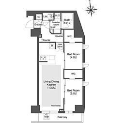 COMFORIALIV西葛西 2LDKの間取図画像