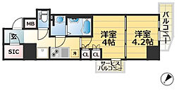 神戸元町Noah 2Kの間取図画像