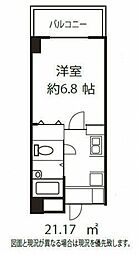 ドミール落合 1Kの間取図画像