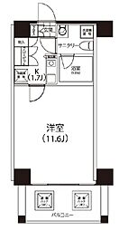 クイズ恵比寿 4階1Kの間取り