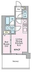 クレストコート東陽町 1LDKの間取図画像