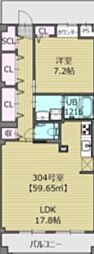 Villa Verde 1LDKの間取図画像