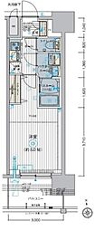 エステムコート東京八王子 1Kの間取図画像