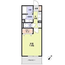 アイルグリーン 1Kの間取図画像