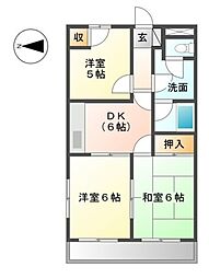 レジデンス21 3DKの間取図画像