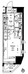 アクサス桜上水アジールコート 1Kの間取図画像