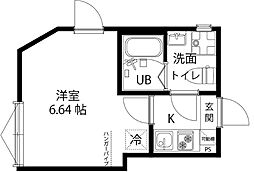 Nadia西武柳沢 3階1Kの間取り