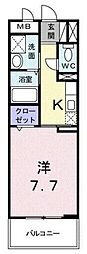 アドラブール 1Kの間取図画像