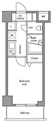 レジディア上落合 1Kの間取図画像