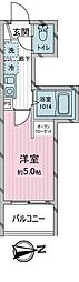 ヨーク所沢II 1Kの間取図画像