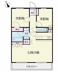 京急シティ横浜矢向 2LDKの間取図画像