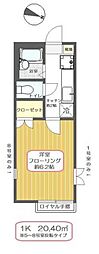 クレアーレ瑞江4 1Kの間取図画像