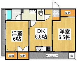 光が丘マンション 2DKの間取図画像