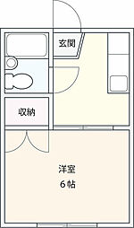 チェリーヒルズ 1Kの間取図画像