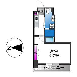 アンギンルマ 1Kの間取図画像