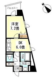 TKフラッツ渋谷 1DKの間取図画像