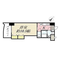 ロイヤル博多駅前 1Kの間取図画像