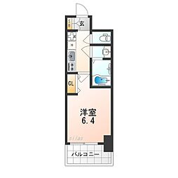 Osaka Metro四つ橋線 住之江公園駅 徒歩3分の賃貸マンション 5階1Kの間取り