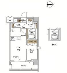 ＲＪＲプレシア蒲田 5階1LDKの間取り