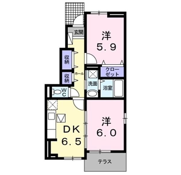 神奈川県川崎市宮前区神木本町３丁目(賃貸アパート2DK・1階・46.24㎡)の写真 その2