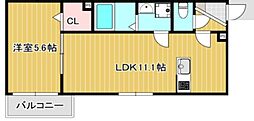 エトワール相模大野 1LDKの間取図画像