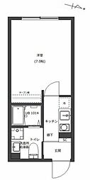 D-STYLE川崎II 1Kの間取図画像