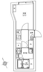 MAXIV CITY西馬込 1Kの間取図画像