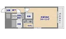 エステート・モア博多公園通り 1Kの間取図画像