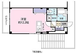 マリーンコーポ ワンルームの間取図画像