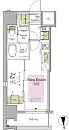 アーバネックス早稲田テラス 1DKの間取図画像