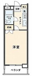 カーサ宇喜田2号棟 1Kの間取図画像