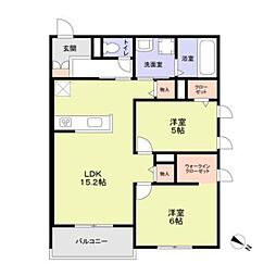 ハイテラス千里 2LDKの間取図画像