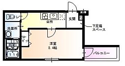 フジパレス堺北花田2番館 1Kの間取図画像