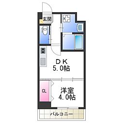ESABIKO 1DKの間取図画像