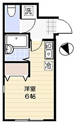 スーペリアージュ東大井 ワンルームの間取図画像
