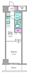 RESIDIA上野御徒町 ワンルームの間取図画像