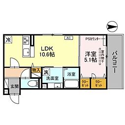 間取図画像 1LDK