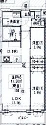 GENOVIA梅島 2LDKの間取図画像