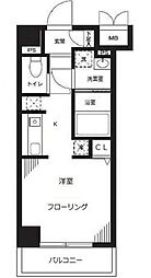 パルメゾン見次公園 1Kの間取図画像