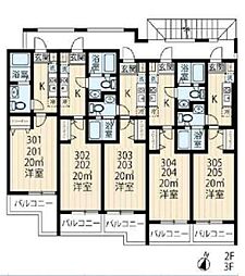 アベニール大口 1Kの間取図画像