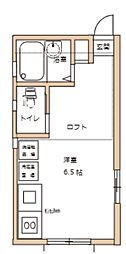 ジラソーレ戸越公園 ワンルームの間取図画像