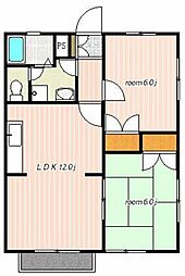 シエスタ 2LDKの間取図画像